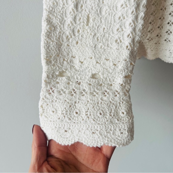Sezane White Crochet Cardigan - Picture 3 of 9